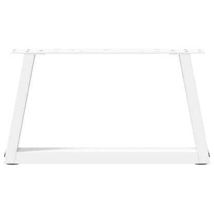 Coffee Table Legs V-Shape 2 pcs White 50x(30-31.3) cm Steel