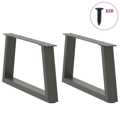 Coffee Table Legs V-Shape 2 pcs Anthracite 50x(30-31.3) cm Steel