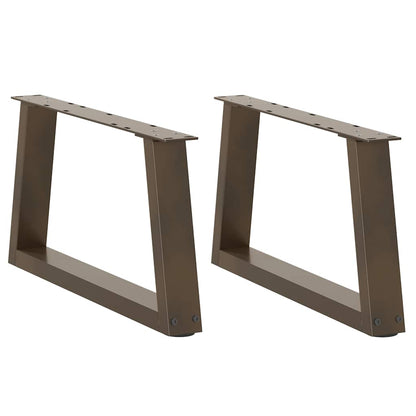 Coffee Table Legs V-Shape 2 pcs Natural Steel 50x(30-31.3) cm Steel