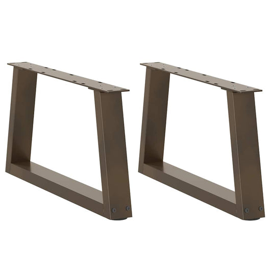 Coffee Table Legs V-Shape 2 pcs Natural Steel 50x(30-31.3) cm Steel