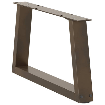 Coffee Table Legs V-Shape 2 pcs Natural Steel 50x(30-31.3) cm Steel