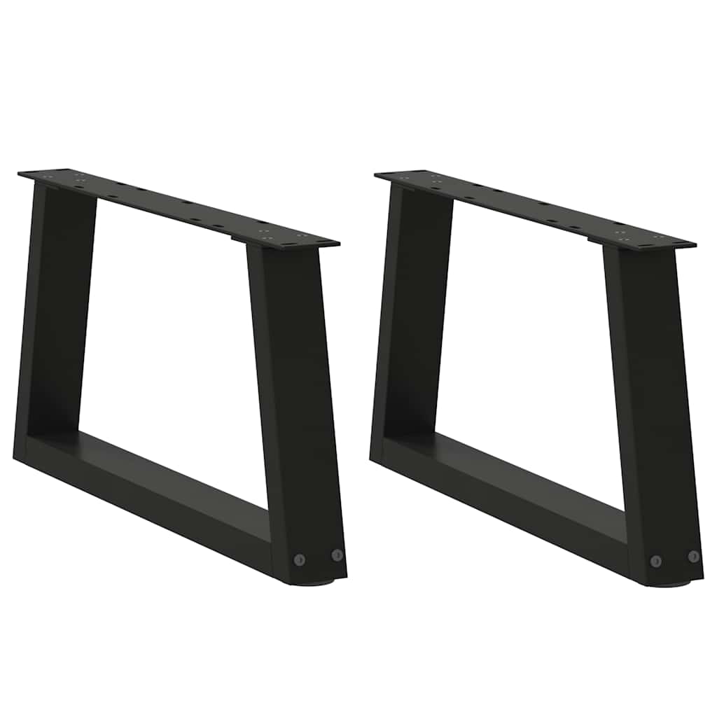 Coffee Table Legs V-Shape 2 pcs Black 60x(30-31.3) cm Steel