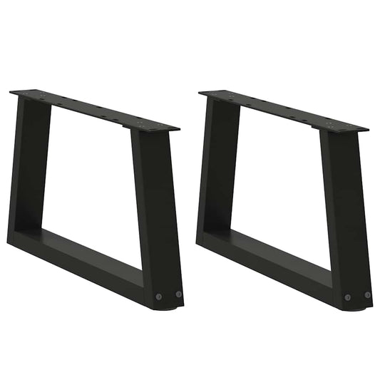 Coffee Table Legs V-Shape 2 pcs Black 60x(30-31.3) cm Steel