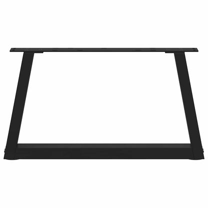 Coffee Table Legs V-Shape 2 pcs Black 60x(30-31.3) cm Steel