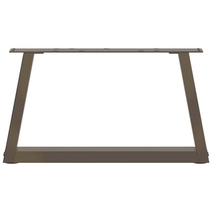 Coffee Table Legs V-Shape 2 pcs Natural Steel 60x(30-31.3) cm Steel