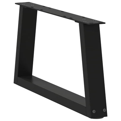 Coffee Table Legs V-Shape 2 pcs Black 70x(30-31.3) cm Steel