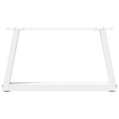 Coffee Table Legs V-Shape 2 pcs White 70x(30-31.3) cm Steel