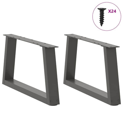 Coffee Table Legs V-Shape 2 pcs Anthracite 70x(30-31.3) cm Steel