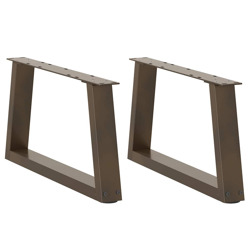 Coffee Table Legs V-Shape 2 pcs Natural Steel 70x(30-31.3) cm Steel