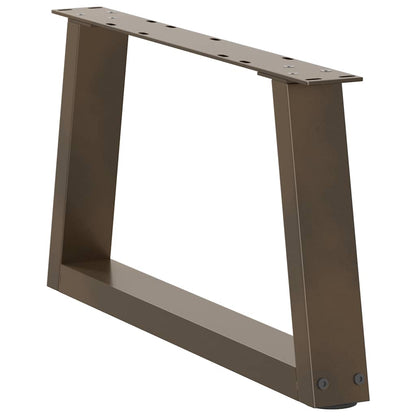 Coffee Table Legs V-Shape 2 pcs Natural Steel 70x(30-31.3) cm Steel
