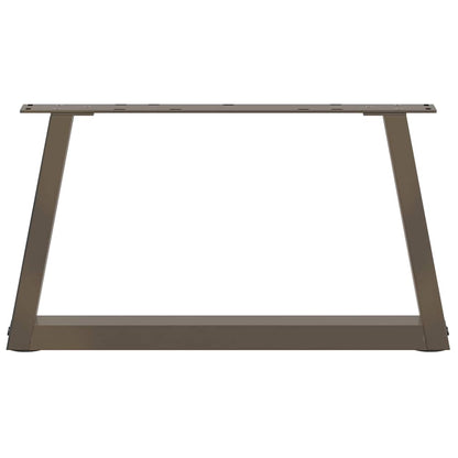 Coffee Table Legs V-Shape 2 pcs Natural Steel 70x(30-31.3) cm Steel