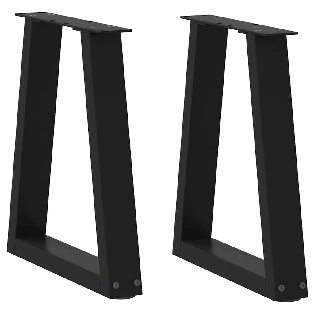 Coffee Table Legs V-Shape 2 pcs Black 28x(42-43.3) cm Steel