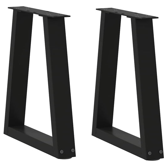 Coffee Table Legs V-Shape 2 pcs Black 28x(42-43.3) cm Steel