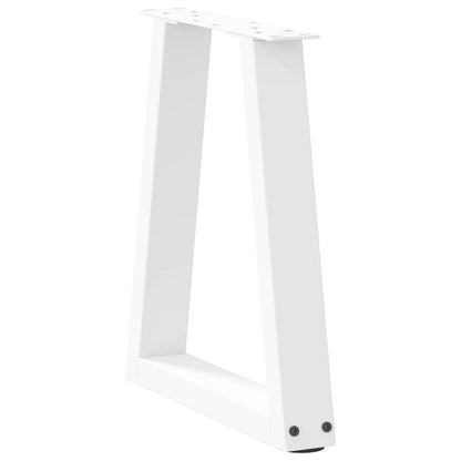 Coffee Table Legs V-Shape 2 pcs White 28x(42-43.3) cm Steel