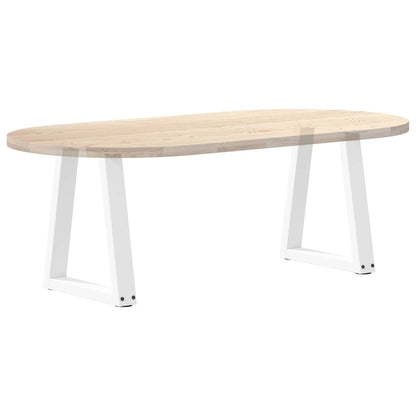 Coffee Table Legs V-Shape 2 pcs White 28x(42-43.3) cm Steel