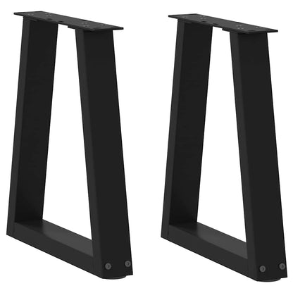 Dining Table Leg | Set of 2 | Black | Powder-Coated Steel