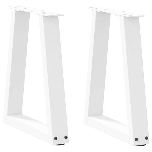 Coffee Table Legs V-Shape 2 pcs White 38x(42-43.3) cm Steel