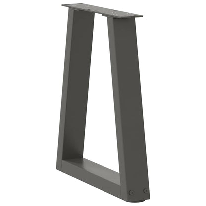 Coffee Table Legs V-Shape 2 pcs Anthracite 38x(42-43.3) cm Steel