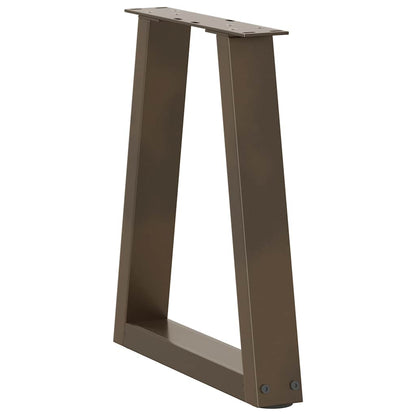 Coffee Table Legs V-Shape 2 pcs Natural Steel 38x(42-43.3) cm Steel
