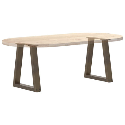 Coffee Table Legs V-Shape 2 pcs Natural Steel 38x(42-43.3) cm Steel