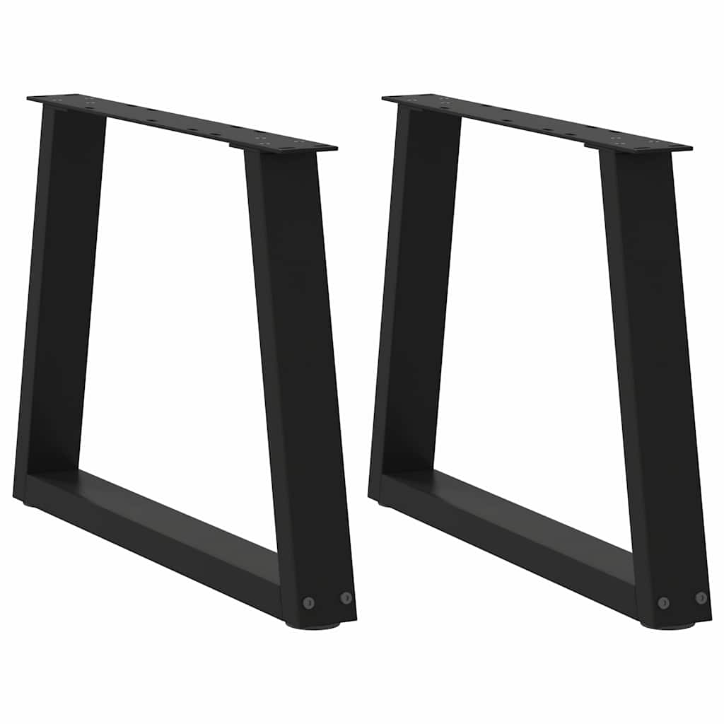 Coffee Table Legs V-Shape 2 pcs Black 50x(42-43.3) cm Steel