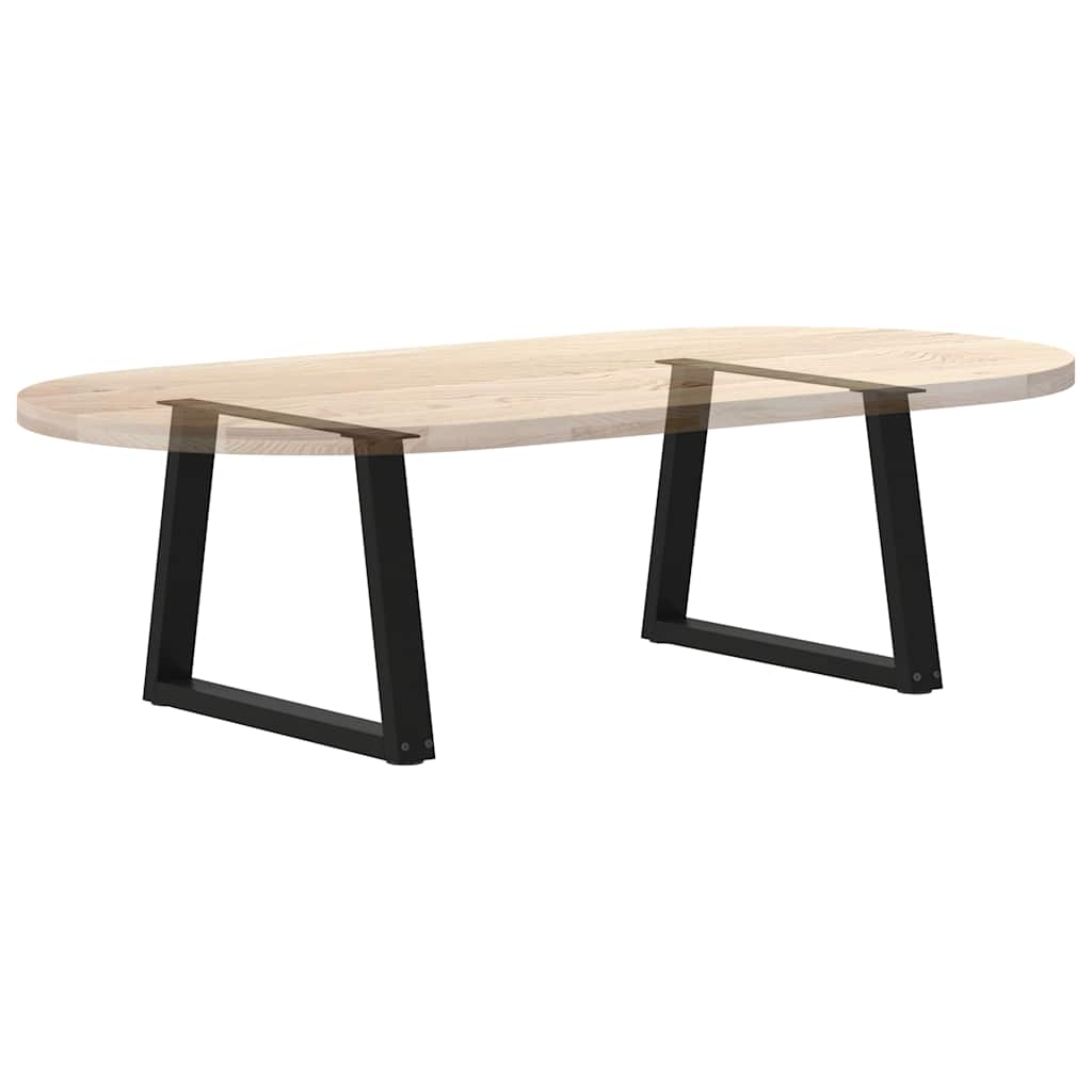 Coffee Table Legs V-Shape 2 pcs Black 50x(42-43.3) cm Steel