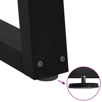 Coffee Table Legs V-Shape 2 pcs Black 50x(42-43.3) cm Steel