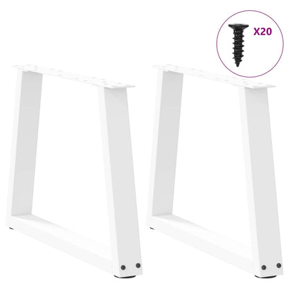 Coffee Table Legs V-Shape 2 pcs White 50x(42-43.3) cm Steel