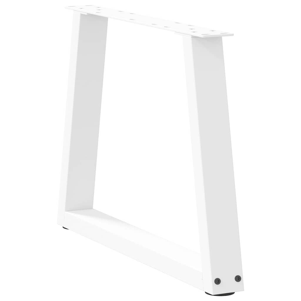 Coffee Table Legs V-Shape 2 pcs White 50x(42-43.3) cm Steel