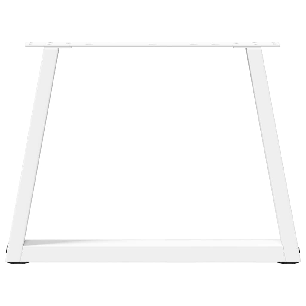 Coffee Table Legs V-Shape 2 pcs White 50x(42-43.3) cm Steel