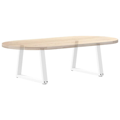 Coffee Table Legs V-Shape 2 pcs White 50x(42-43.3) cm Steel