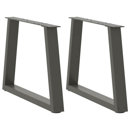 Coffee Table Legs V-Shape 2 pcs Anthracite 50x(42-43.3) cm Steel