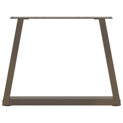 Coffee Table Legs V-Shape 2 pcs Natural Steel 50x(42-43.3) cm Steel
