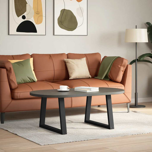 Coffee Table Legs V-Shape 2 pcs Black 60x(42-43.3) cm Steel