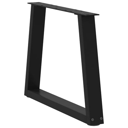 Coffee Table Legs V-Shape 2 pcs Black 70x(42-43.3) cm Steel
