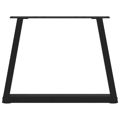 Coffee Table Legs V-Shape 2 pcs Black 70x(42-43.3) cm Steel