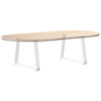 Coffee Table Legs V-Shape 2 pcs White 70x(42-43.3) cm Steel