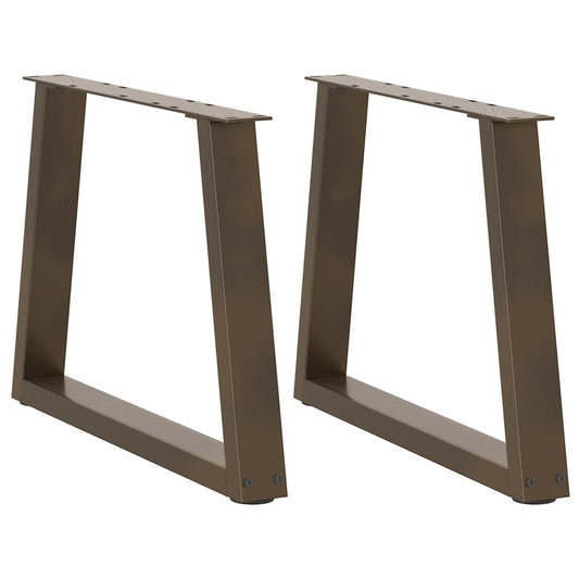 Coffee Table Legs V-Shape 2 pcs Natural Steel 70x(42-43.3) cm Steel