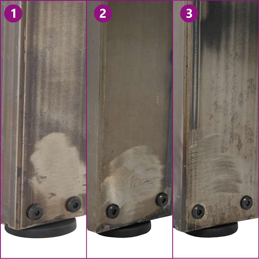 Coffee Table Legs V-Shape 2 pcs Natural Steel 70x(42-43.3) cm Steel