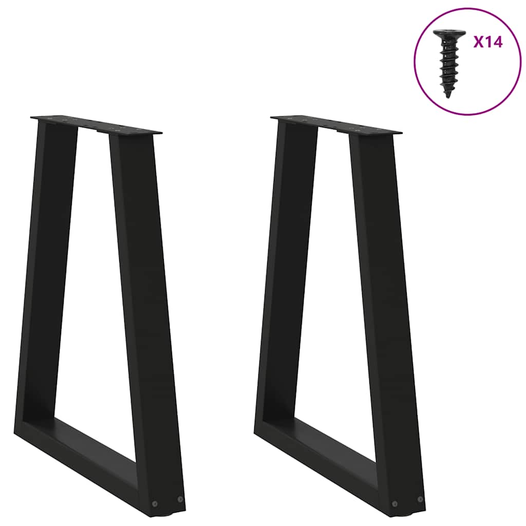 Coffee Table Leg | Set of 2 | Black | Steel | 50 x 72 cm