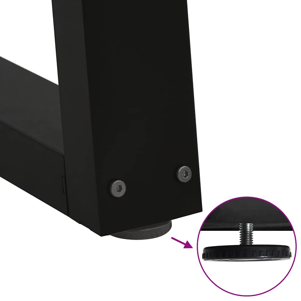 Coffee Table Leg | Set of 2 | Black | Steel | 50 x 72 cm
