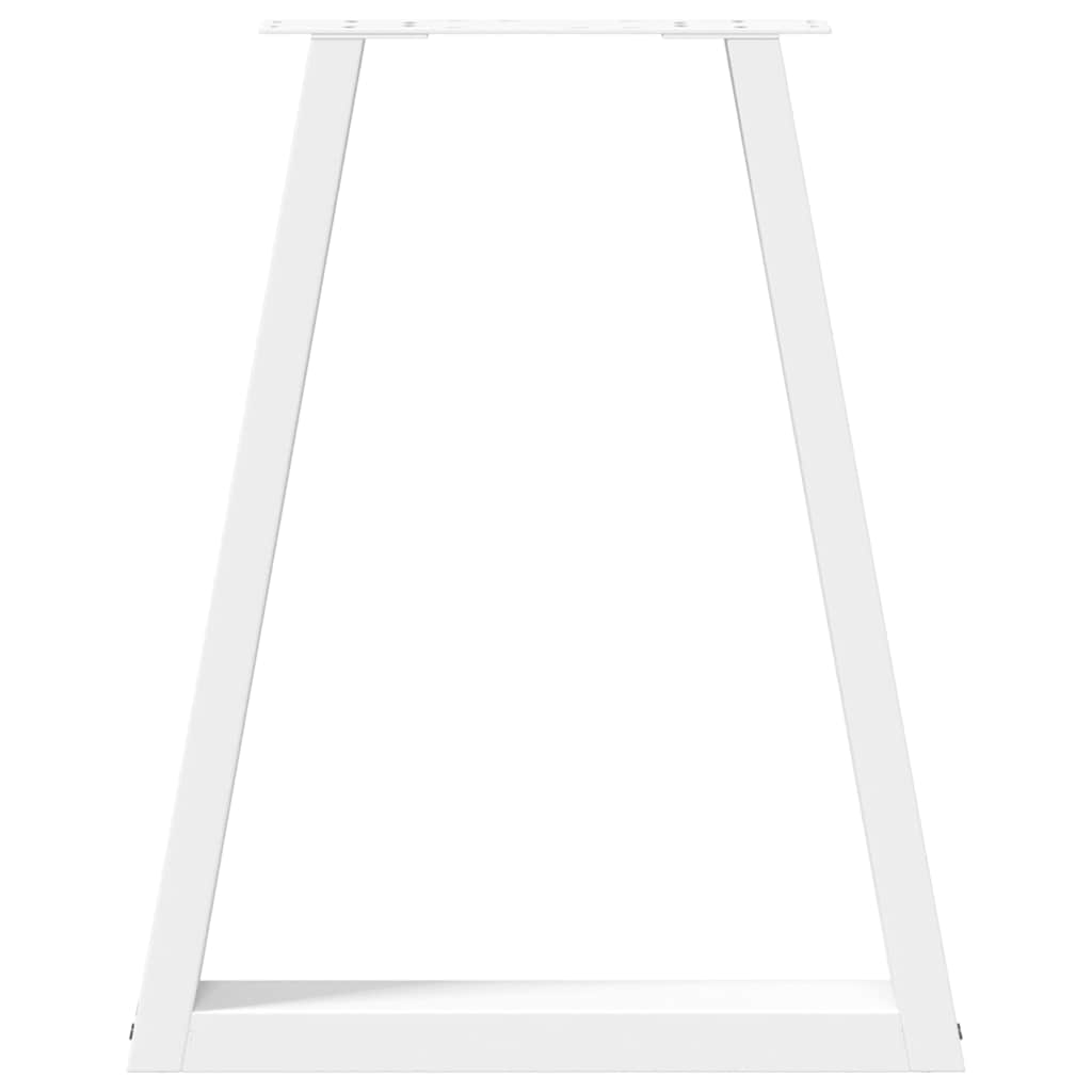 Dining Table Legs V-Shape 2 pcs White 50x(72-73.3) cm Steel