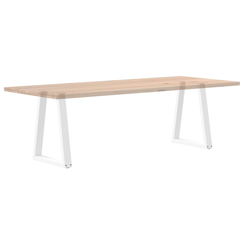 Dining Table Legs V-Shape 2 pcs White 50x(72-73.3) cm Steel