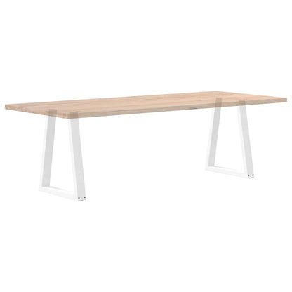 Dining Table Legs V-Shape 2 pcs White 50x(72-73.3) cm Steel