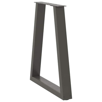 Dining Table Legs V-Shape 2 pcs Anthracite 50x(72-73.3) cm Steel
