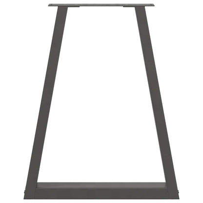Dining Table Legs V-Shape 2 pcs Anthracite 50x(72-73.3) cm Steel