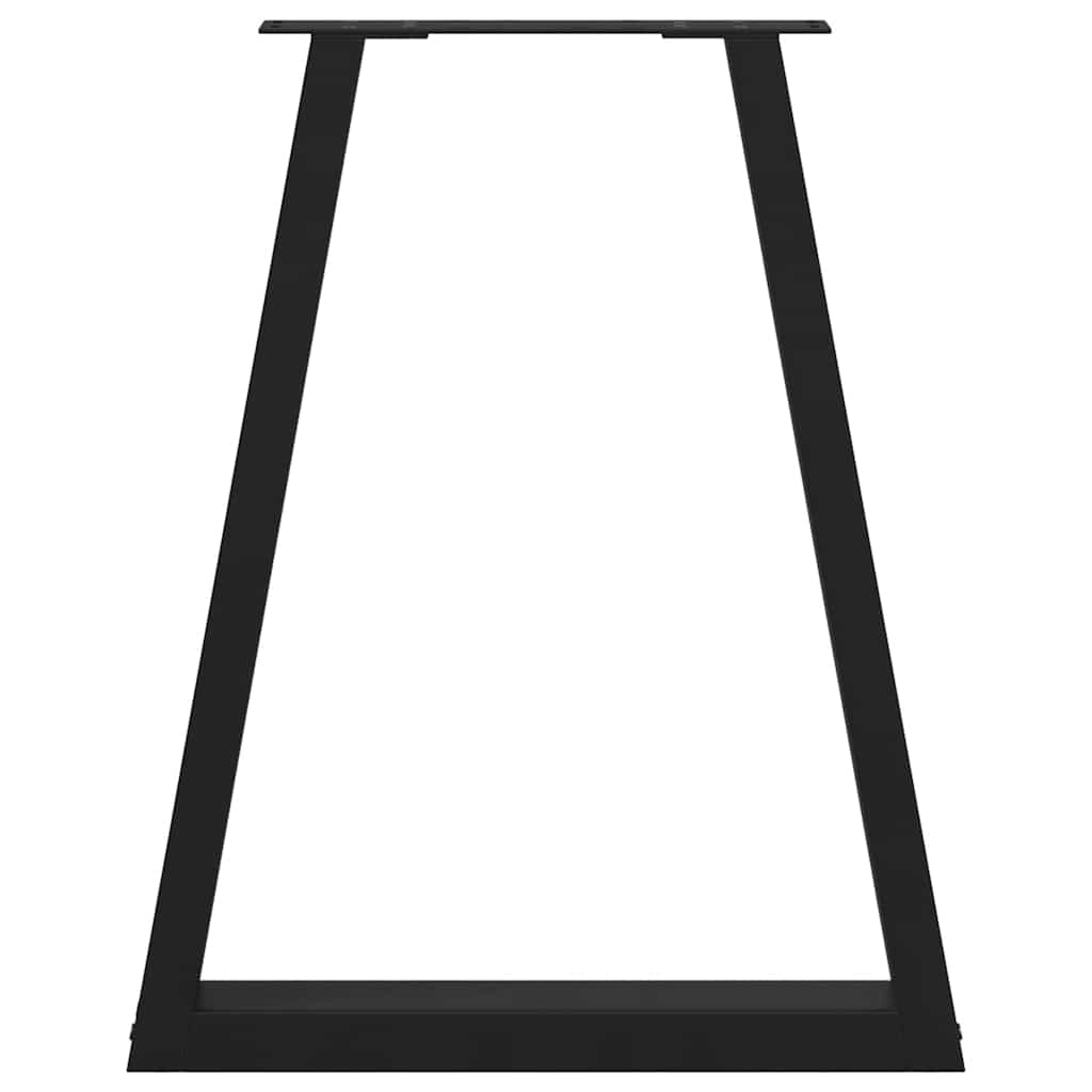 Dining Table Legs V-Shape 2 pcs Black 60x(72-73.3) cm Steel