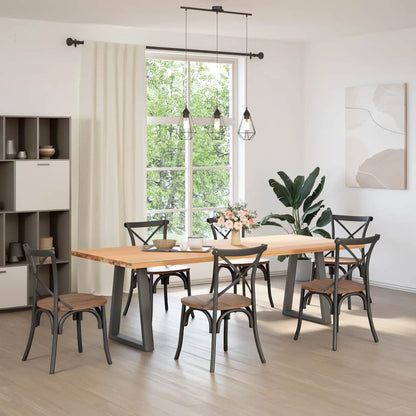 Dining Table Legs V-Shape 2 pcs Anthracite 60x(72-73.3) cm Steel