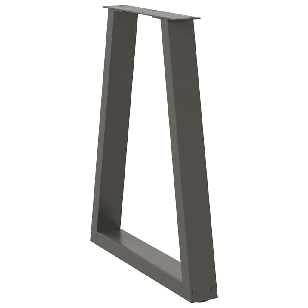 Dining Table Legs V-Shape 2 pcs Anthracite 60x(72-73.3) cm Steel