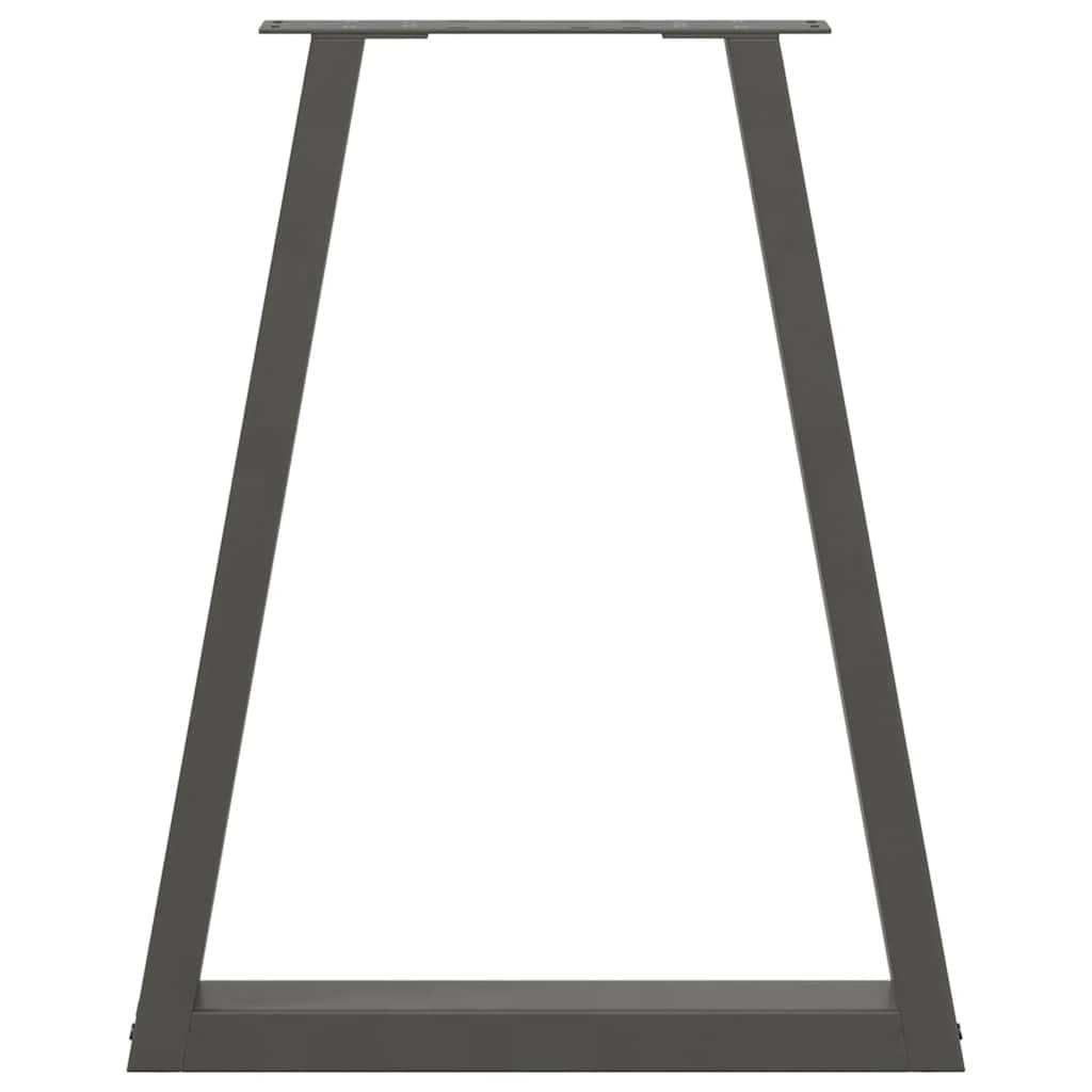 Dining Table Legs V-Shape 2 pcs Anthracite 60x(72-73.3) cm Steel